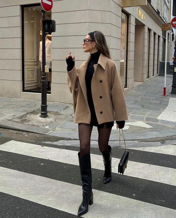 Women's Chic Oversized Single-Breasted Wool Coat