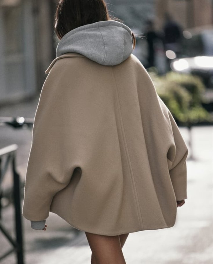 Women's Chic Oversized Single-Breasted Wool Coat