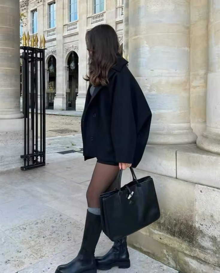 Women's Chic Oversized Single-Breasted Wool Coat