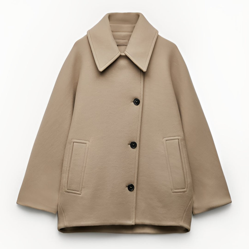 Women's Chic Oversized Single-Breasted Wool Coat
