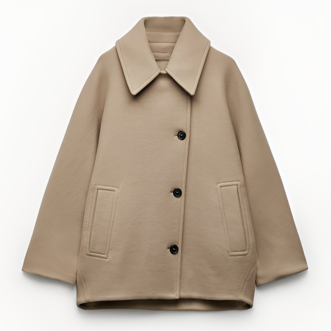 Women's Chic Oversized Single-Breasted Wool Coat