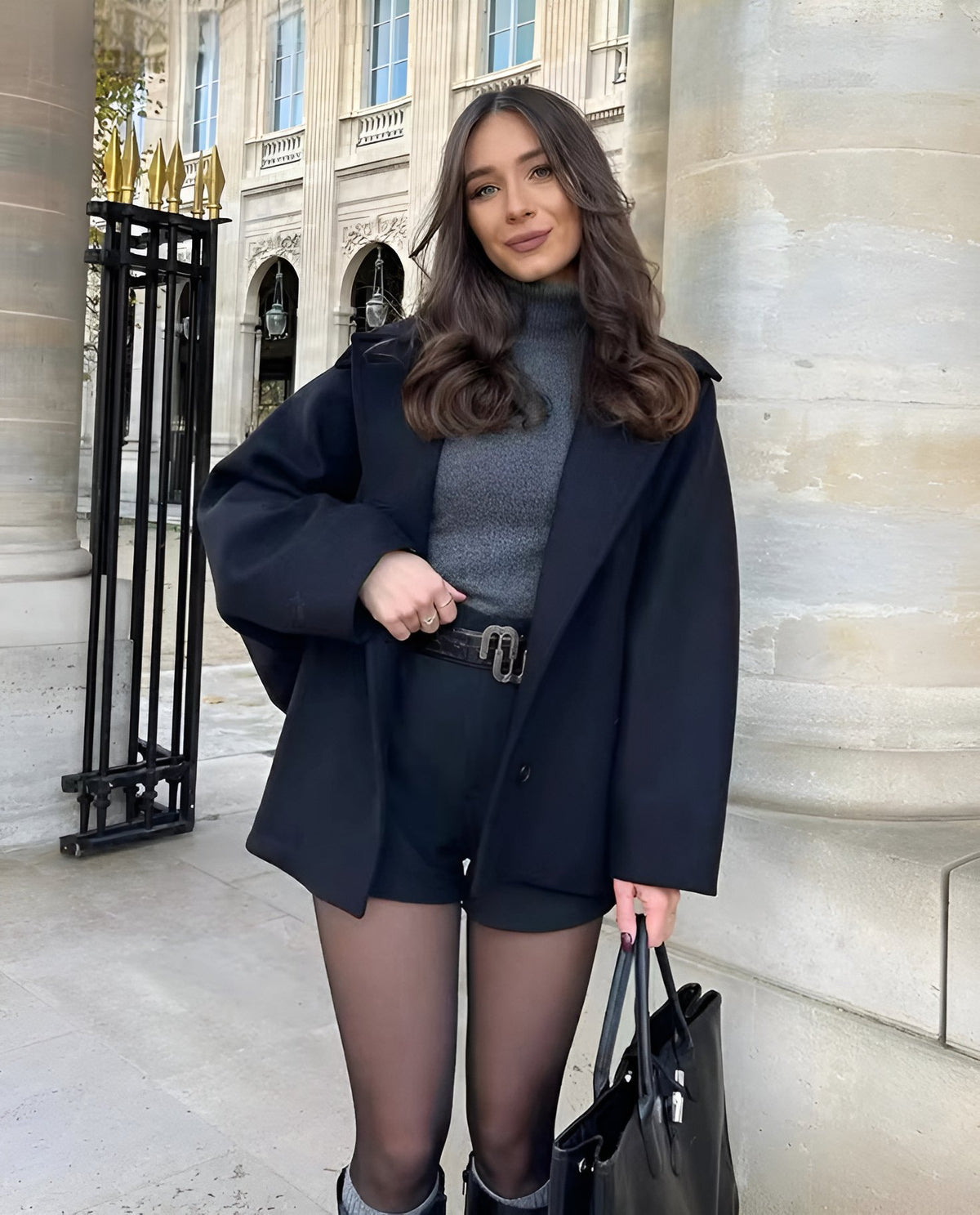 Women's Chic Oversized Single-Breasted Wool Coat