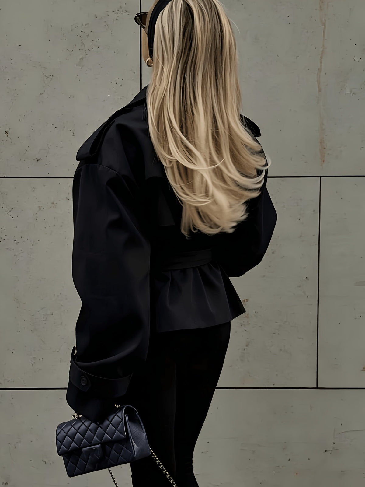 Women's Elegant Belted Oversized Trench Coat