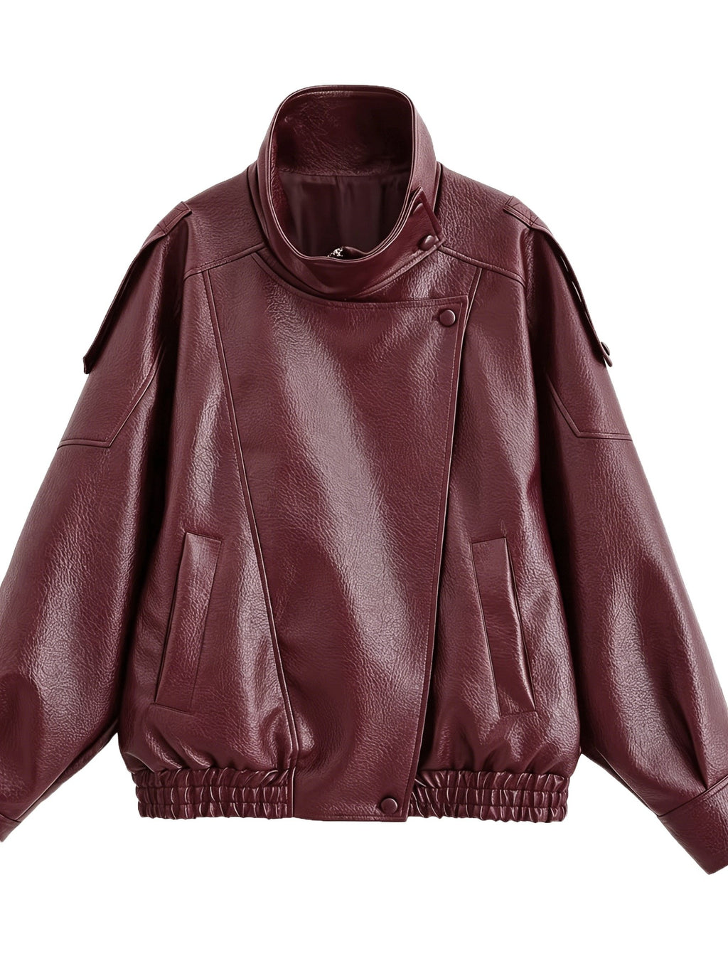 Women's Chic Oversized Faux Leather Jacket