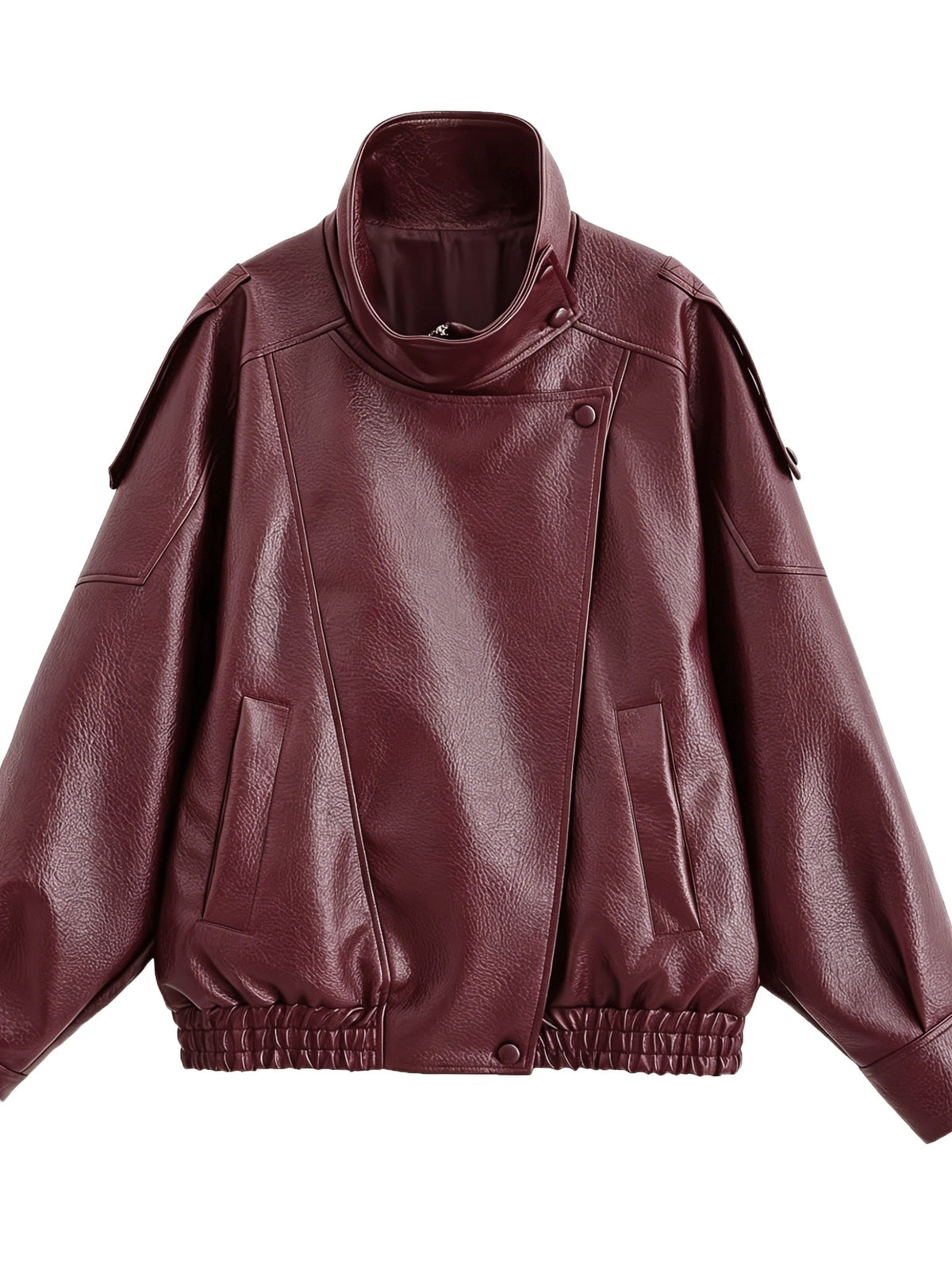 Women's Chic Oversized Faux Leather Jacket