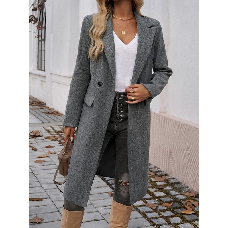 Women's Elegant Tailored Longline Coat