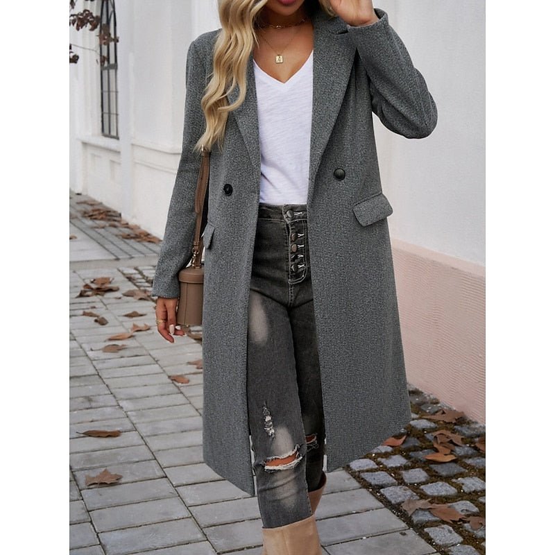 Women's Elegant Tailored Longline Coat