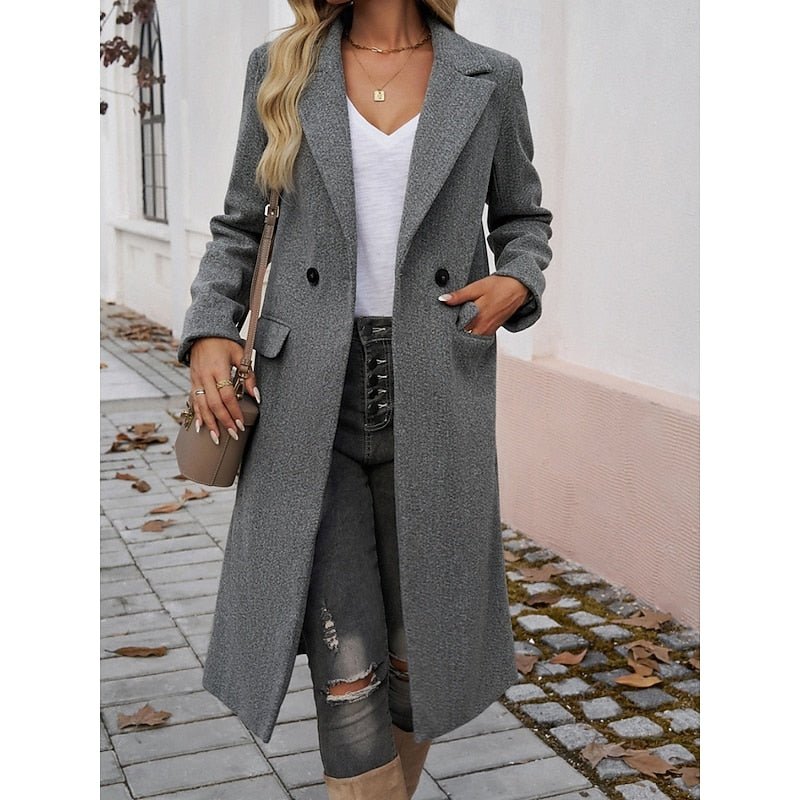Women's Elegant Tailored Longline Coat