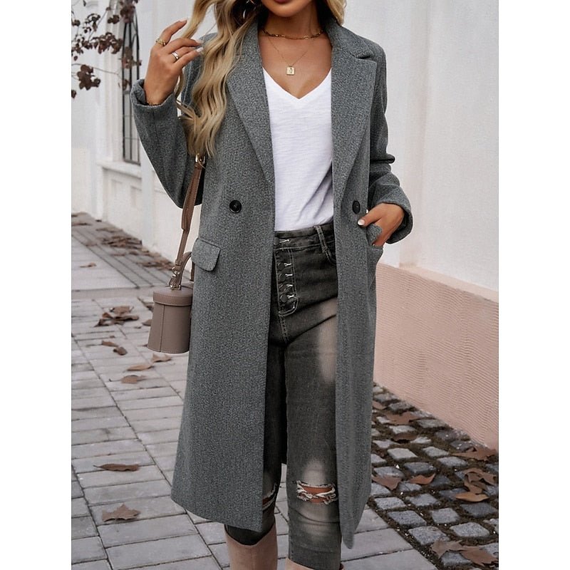 Women's Elegant Tailored Longline Coat