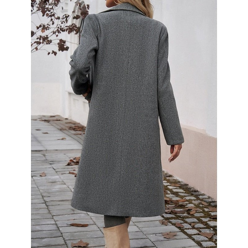 Women's Elegant Tailored Longline Coat
