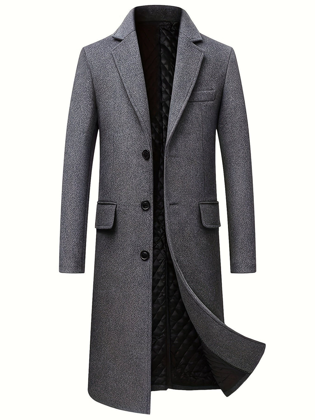Men's Elegant Long Overcoat