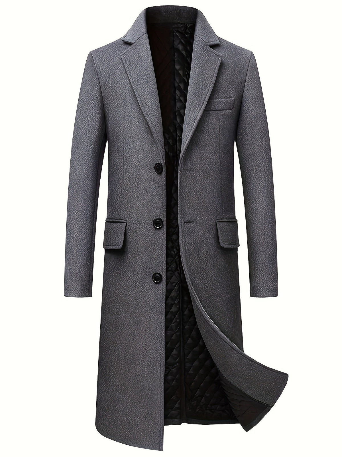 Men's Elegant Long Overcoat