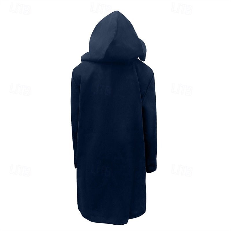 Men's Classic Hooded Toggle Overcoat