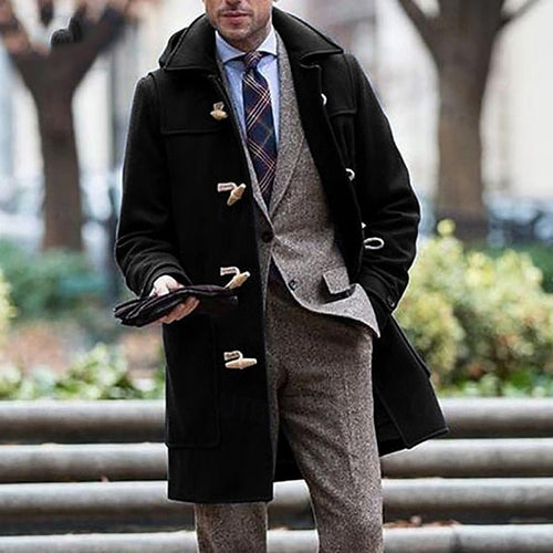 Men's Classic Hooded Toggle Overcoat