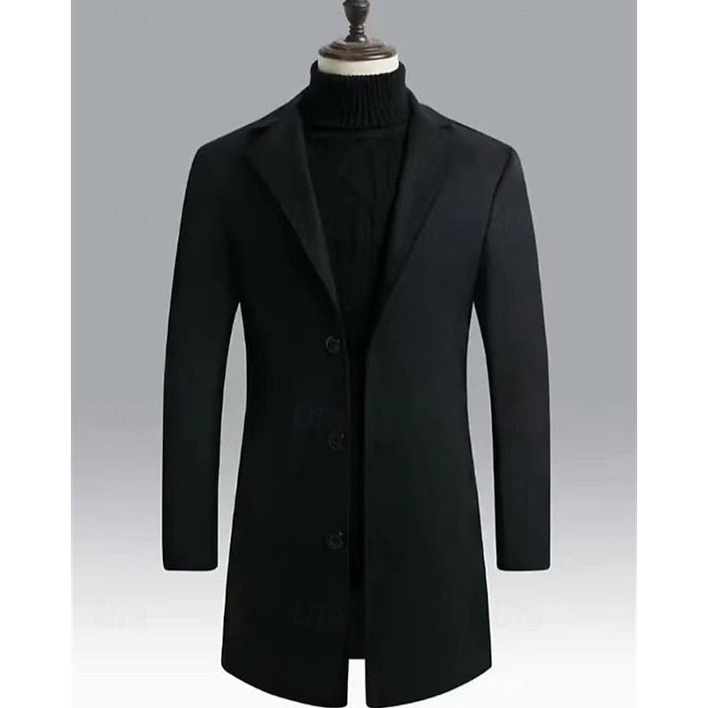 Men's Timeless Notch Lapel Overcoat