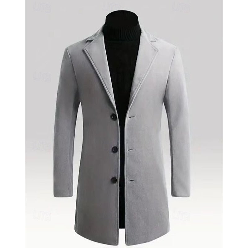 Men's Timeless Notch Lapel Overcoat