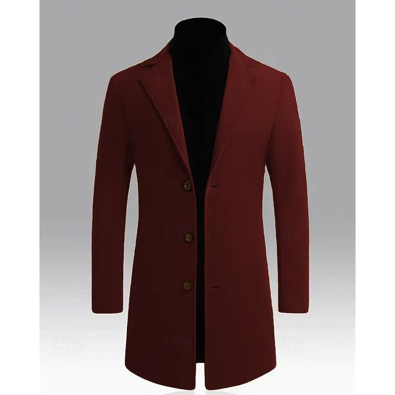 Men's Timeless Notch Lapel Overcoat