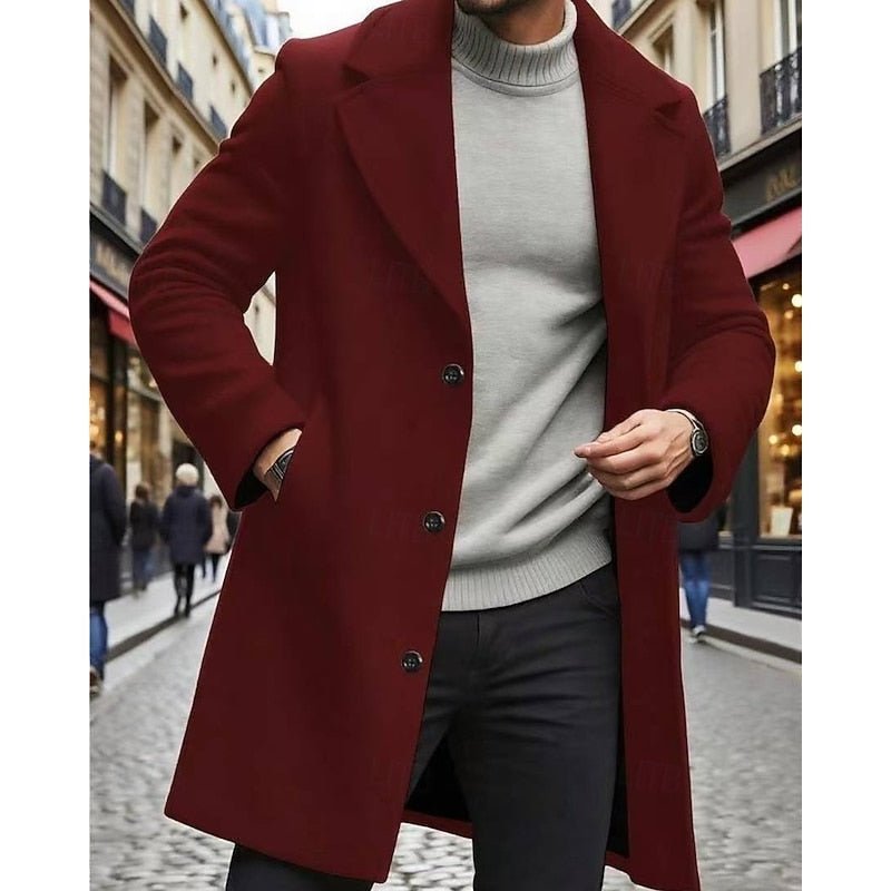 Men's Timeless Notch Lapel Overcoat