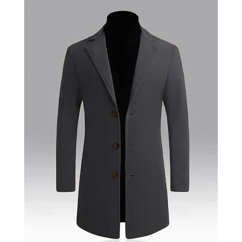 Men's Timeless Notch Lapel Overcoat