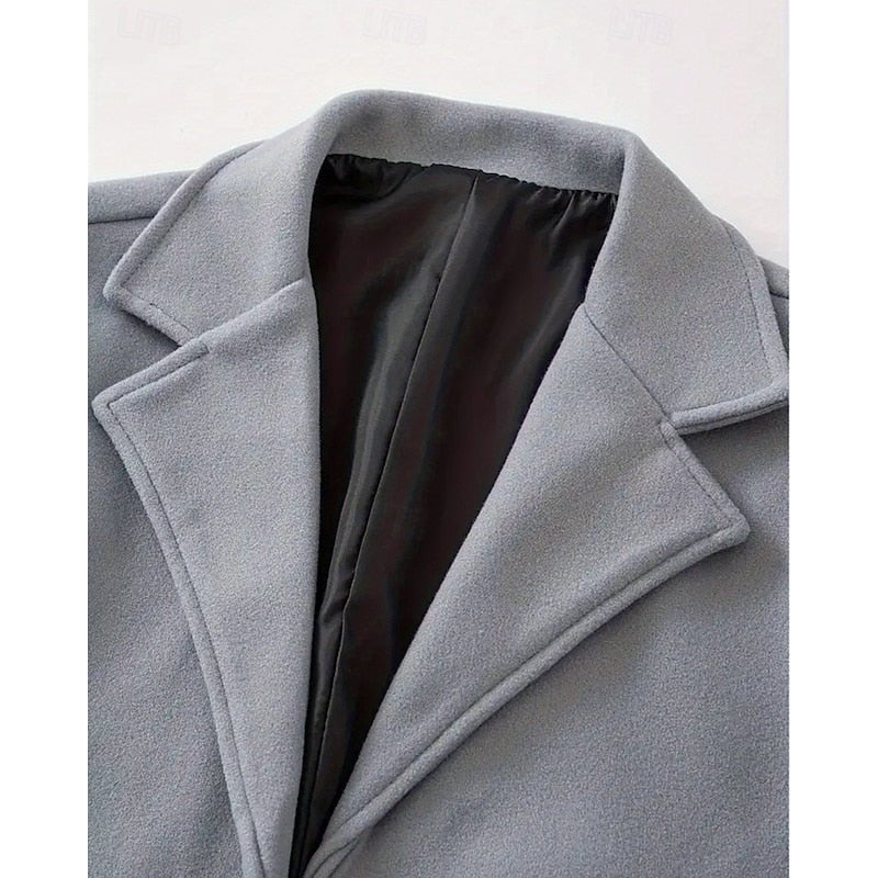Men's Timeless Notch Lapel Overcoat