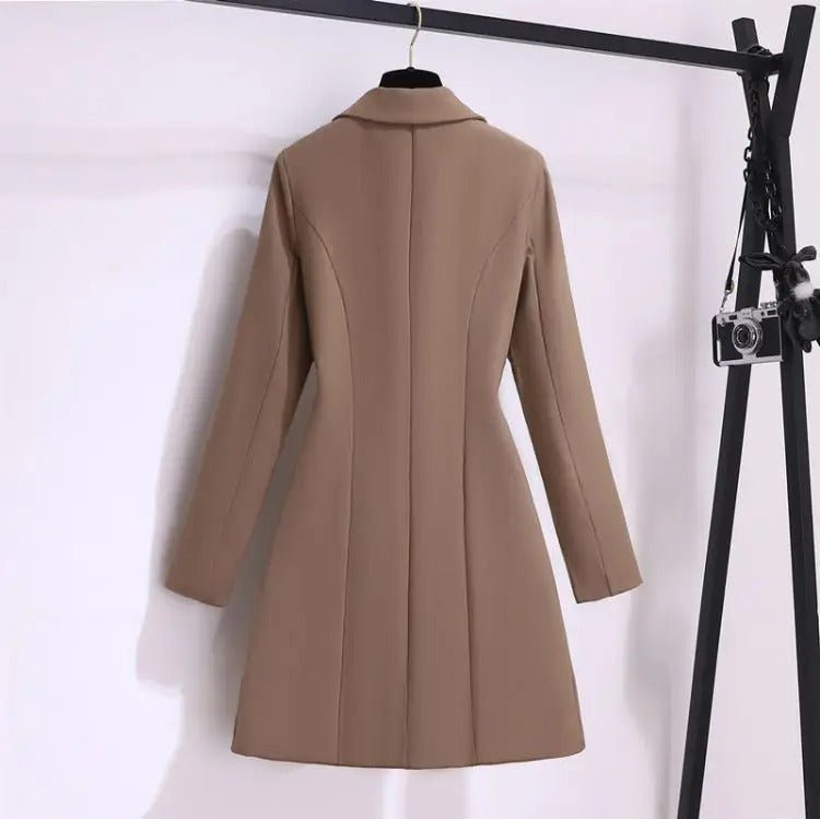Women's Elegant Belted Blazer Coat