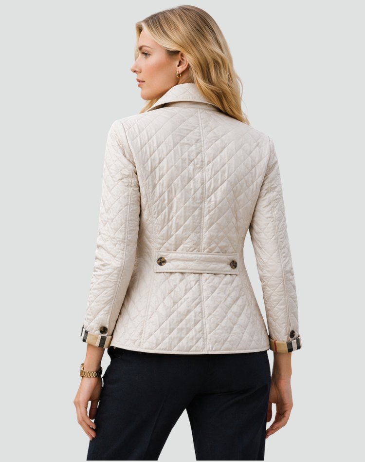 Women's Elegant Quilted Button-Front Jacket