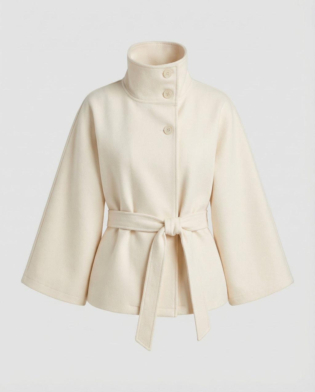Women's Elegant Wool-Blend Cape Jacket