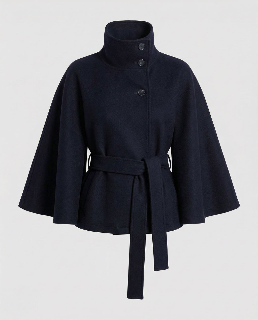 Women's Elegant Wool-Blend Cape Jacket
