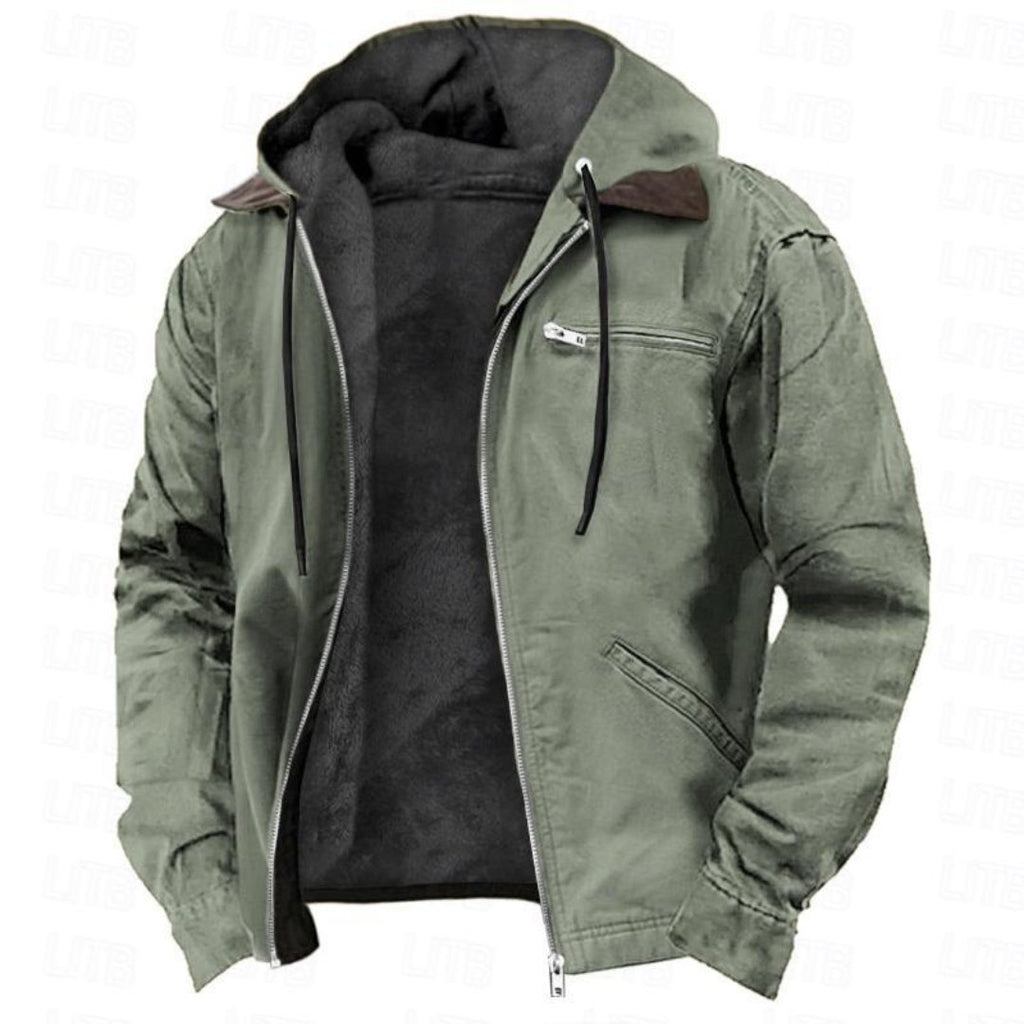Men's Rugged Removable-Hood Winter Jacket