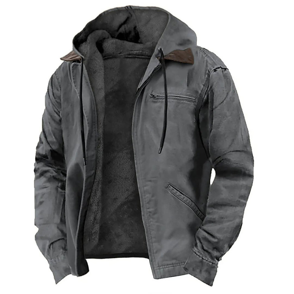 Men's Rugged Removable-Hood Winter Jacket