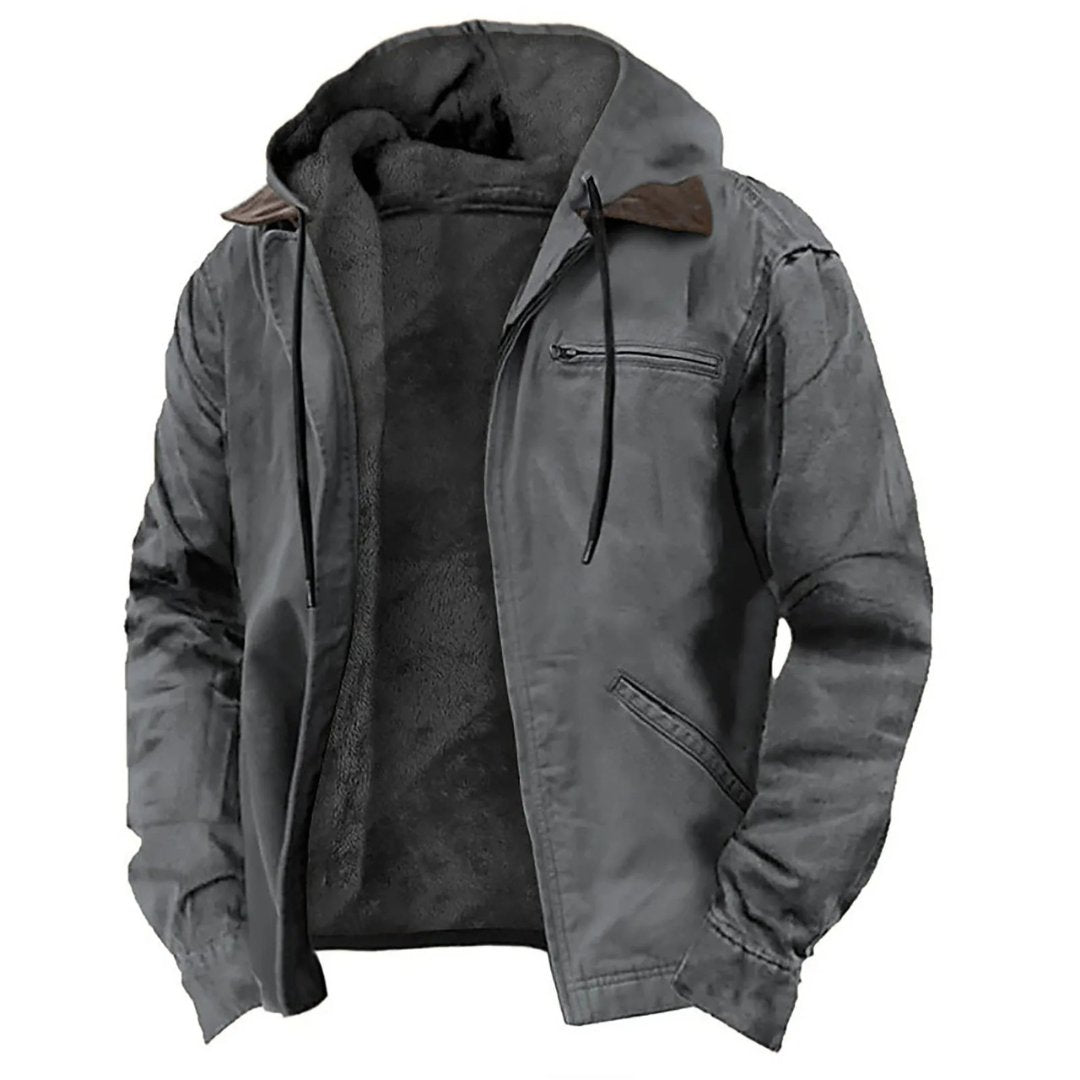 Men's Rugged Removable-Hood Winter Jacket