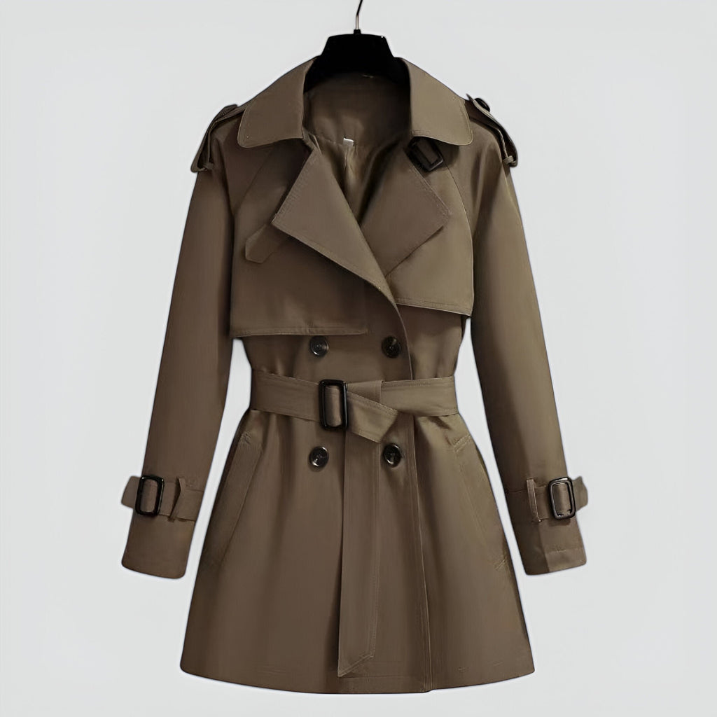 Women's Elegant Double-Breasted Trench Coat