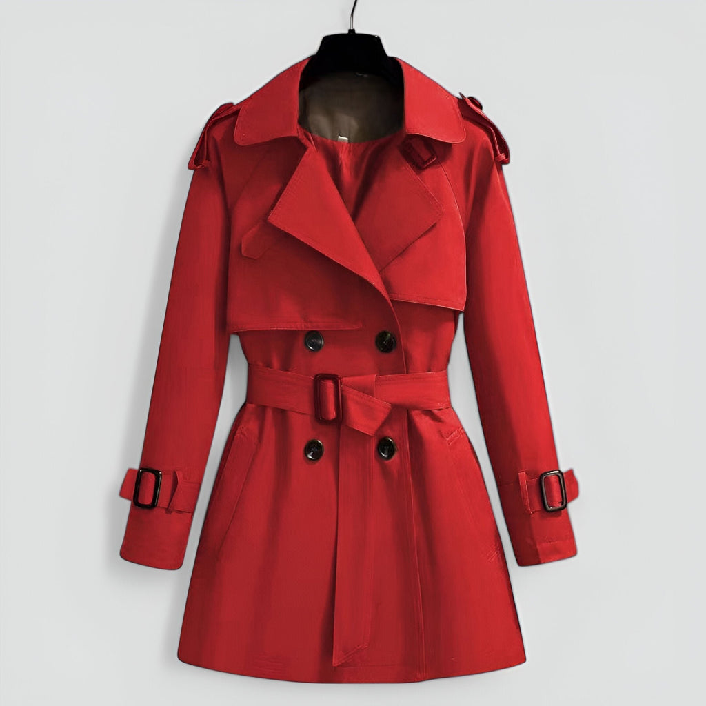 Women's Elegant Double-Breasted Trench Coat
