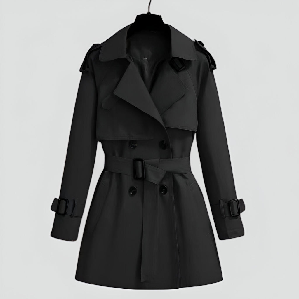 Women's Elegant Double-Breasted Trench Coat