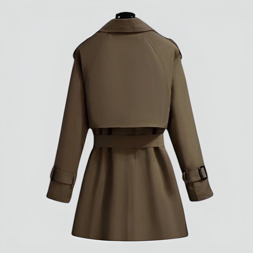 Women's Elegant Double-Breasted Trench Coat