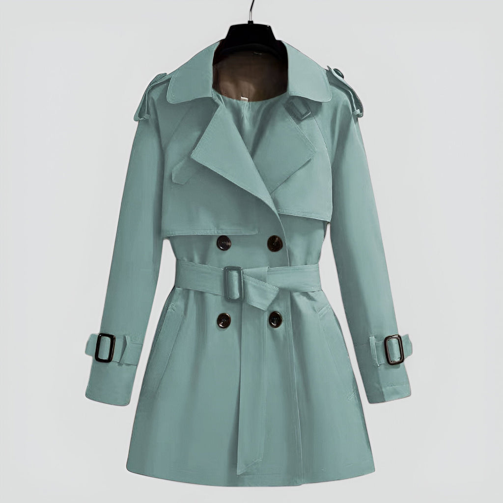 Women's Elegant Double-Breasted Trench Coat