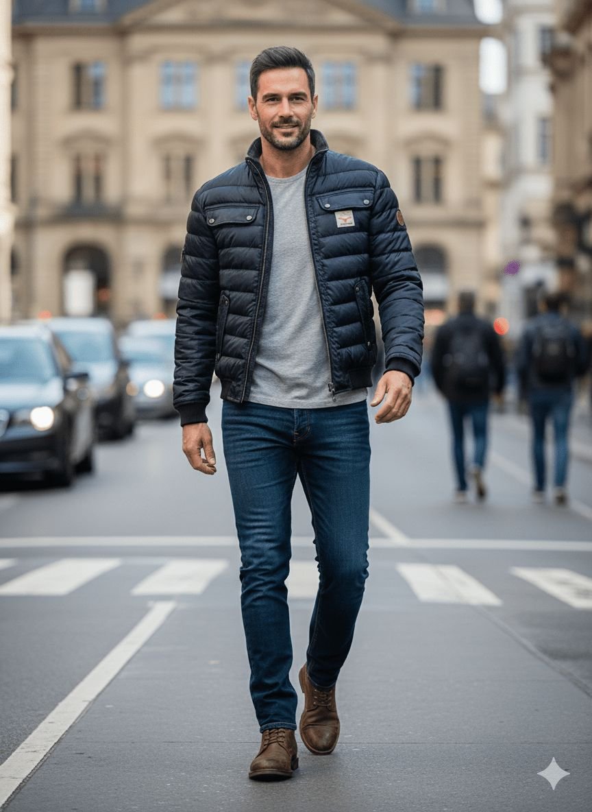 Men's Classic Quilted City Jacket