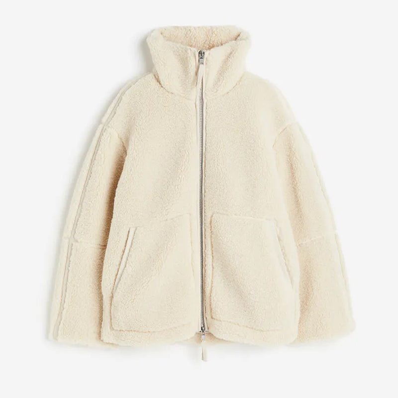 Women's Cosy Oversized Teddy Fleece Jacket