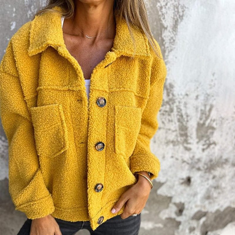Women's Cosy Wool Button-Up Jacket