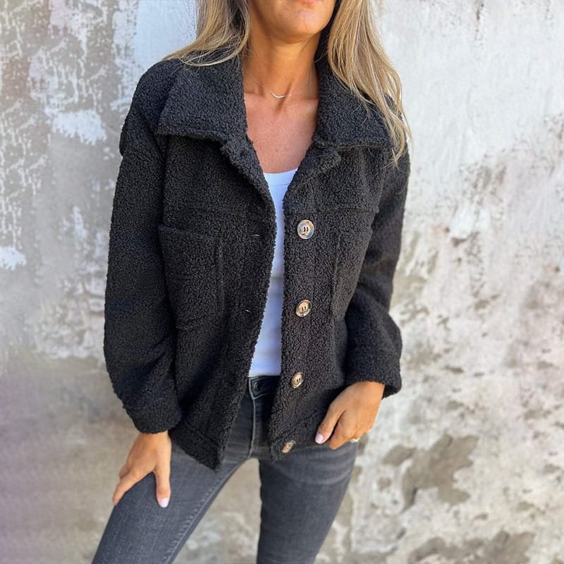 Women's Cosy Wool Button-Up Jacket