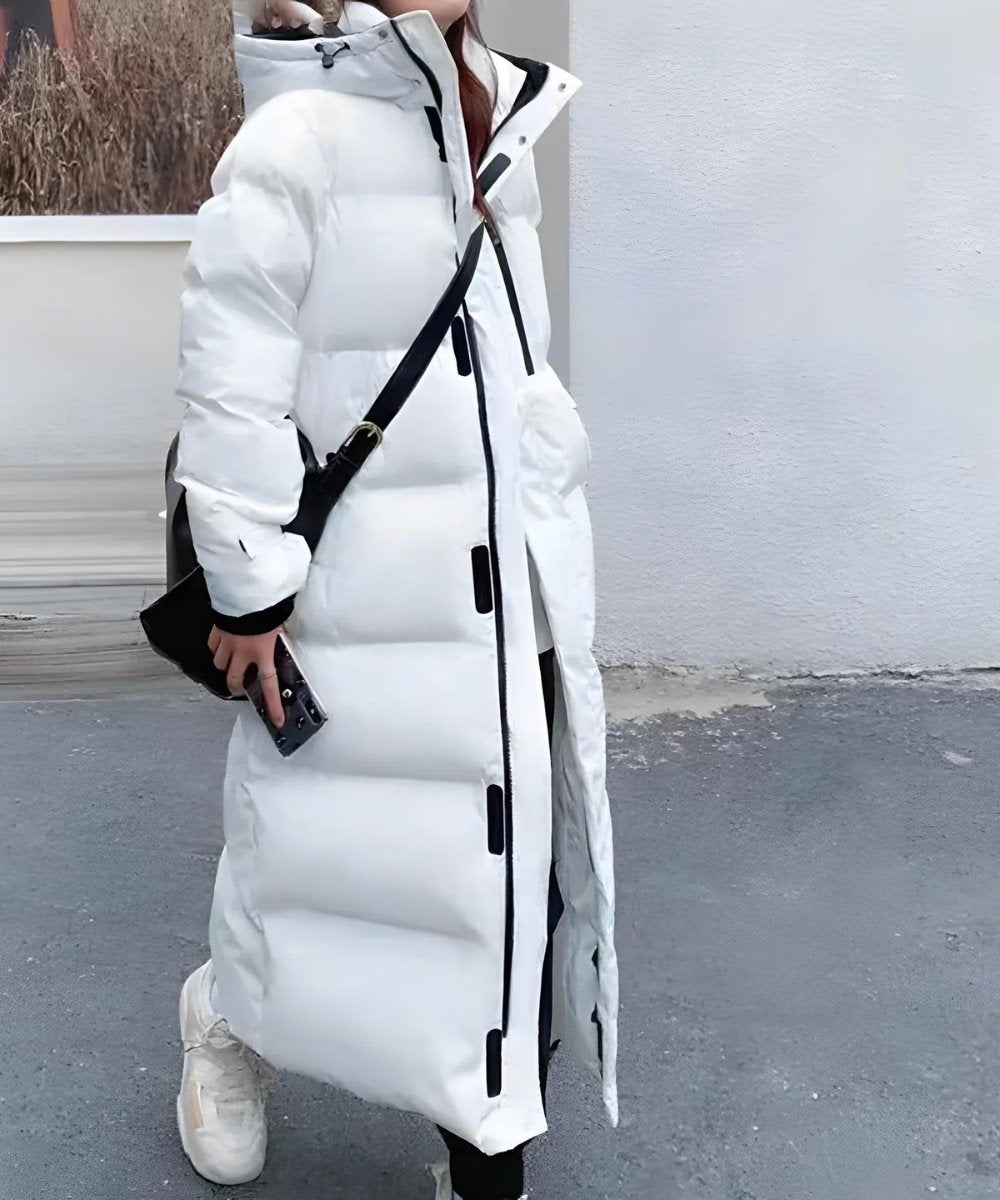 Women's Cosy Longline Hooded Puffer Coat