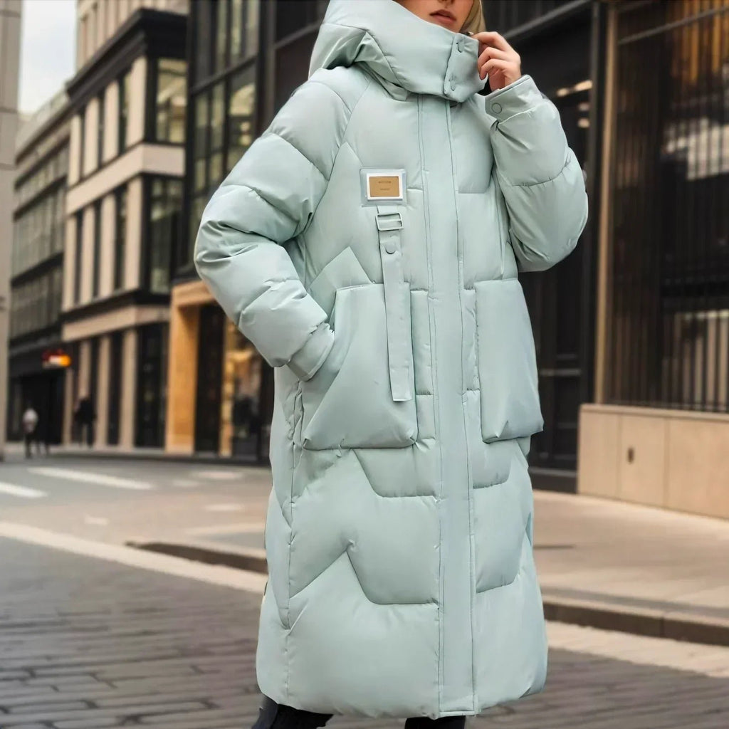 Women's Cosy Longline Hooded Down Puffer Coat