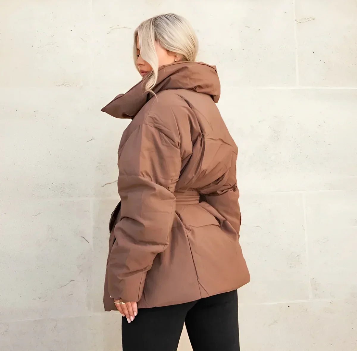 Women's Elegant Belted Puffer Jacket