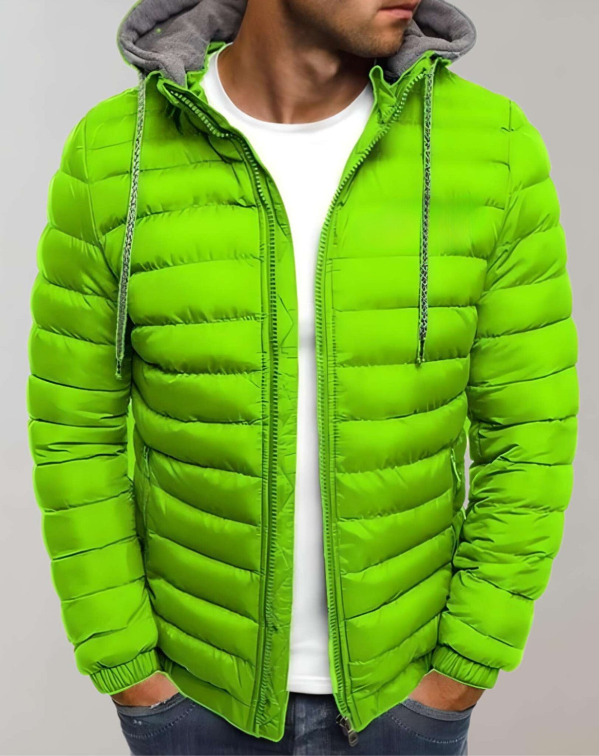 Men's Easy Hooded Quilted Puffer Jacket