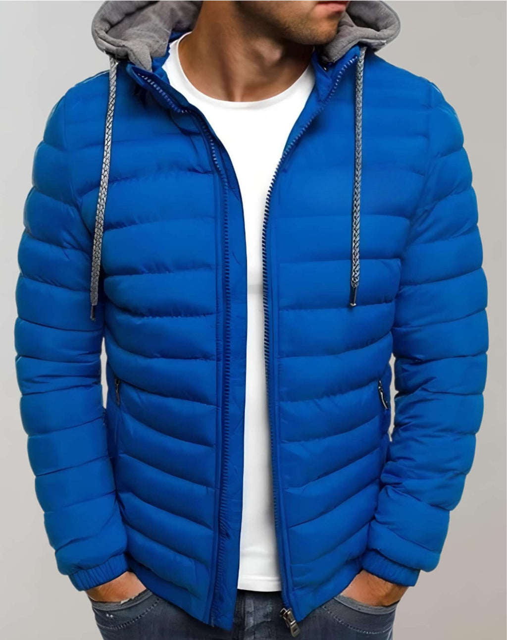 Men's Easy Hooded Quilted Puffer Jacket