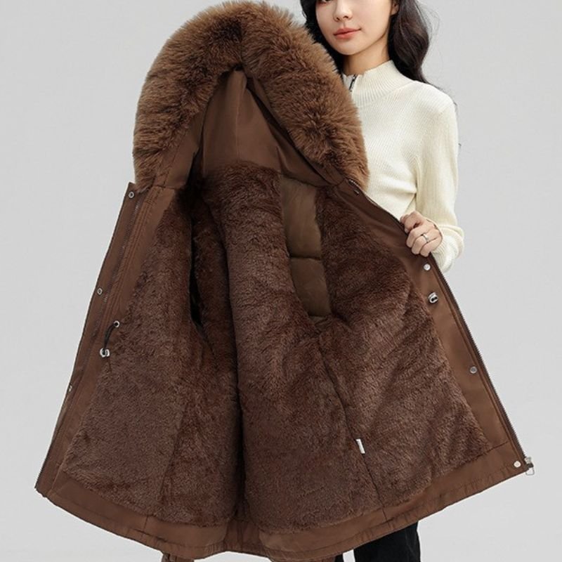 Women's Cosy Hooded Faux Fur Parka