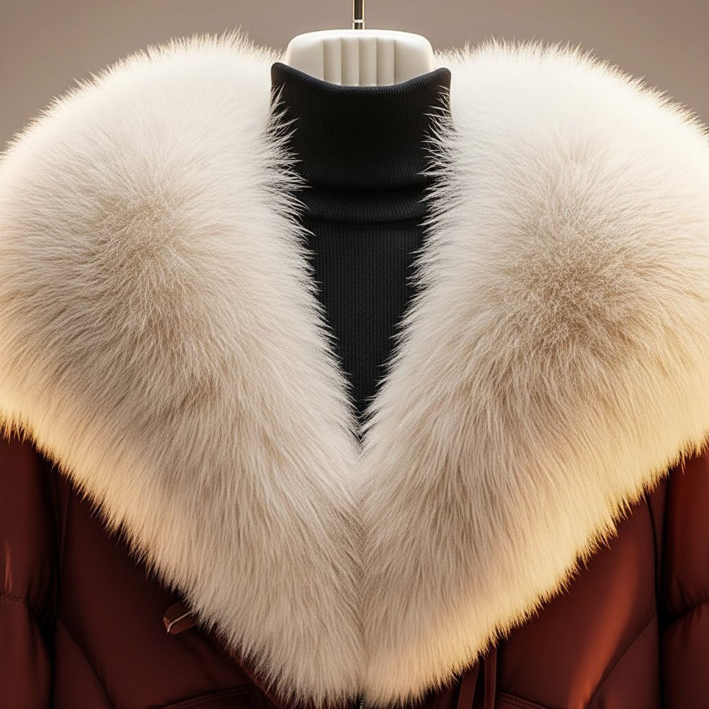 Women's Elegant Faux Fur Collar Puffer Coat