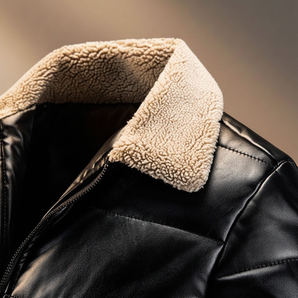 Men's Rugged Quilted Faux Leather Jacket