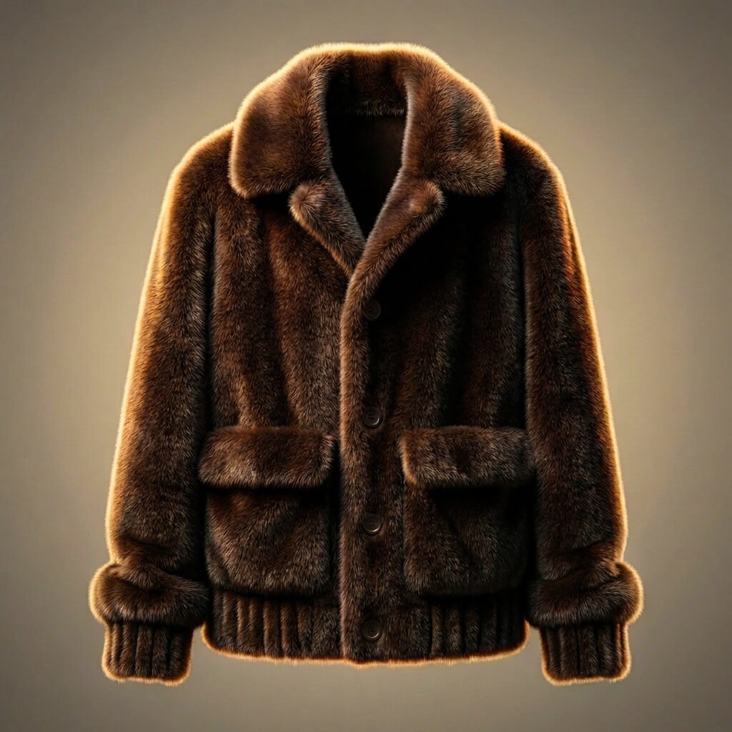 Men's Classic Shawl Collar Fur Jacket