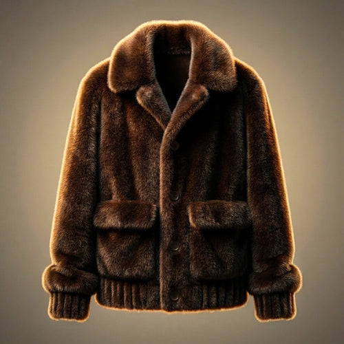 Men's Classic Shawl Collar Fur Jacket